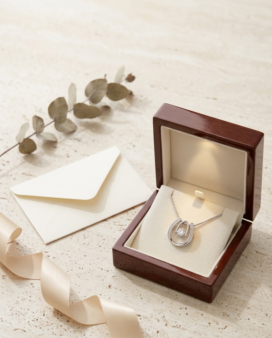 Lucky In Love Necklace in the luxury LED gift box