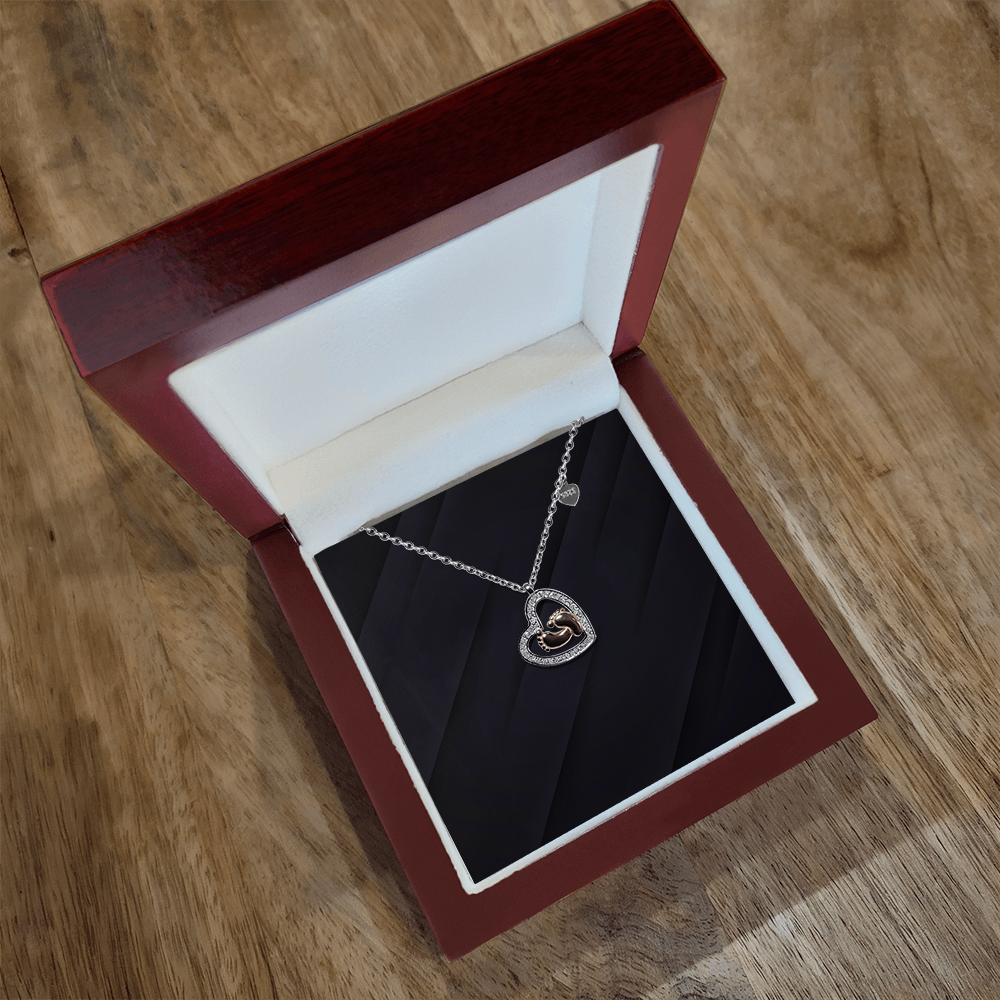 Baby Feet Heart Necklace, view 6