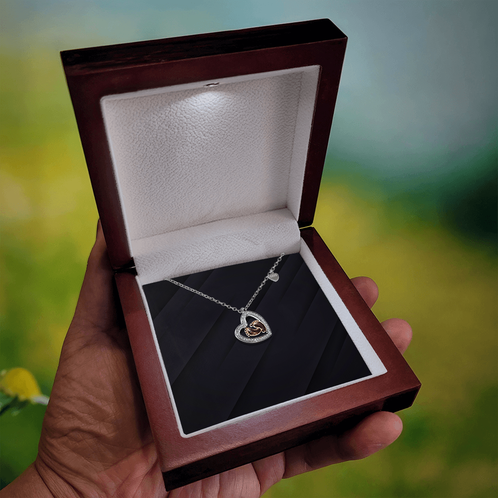 Baby Feet Heart Necklace, view 4